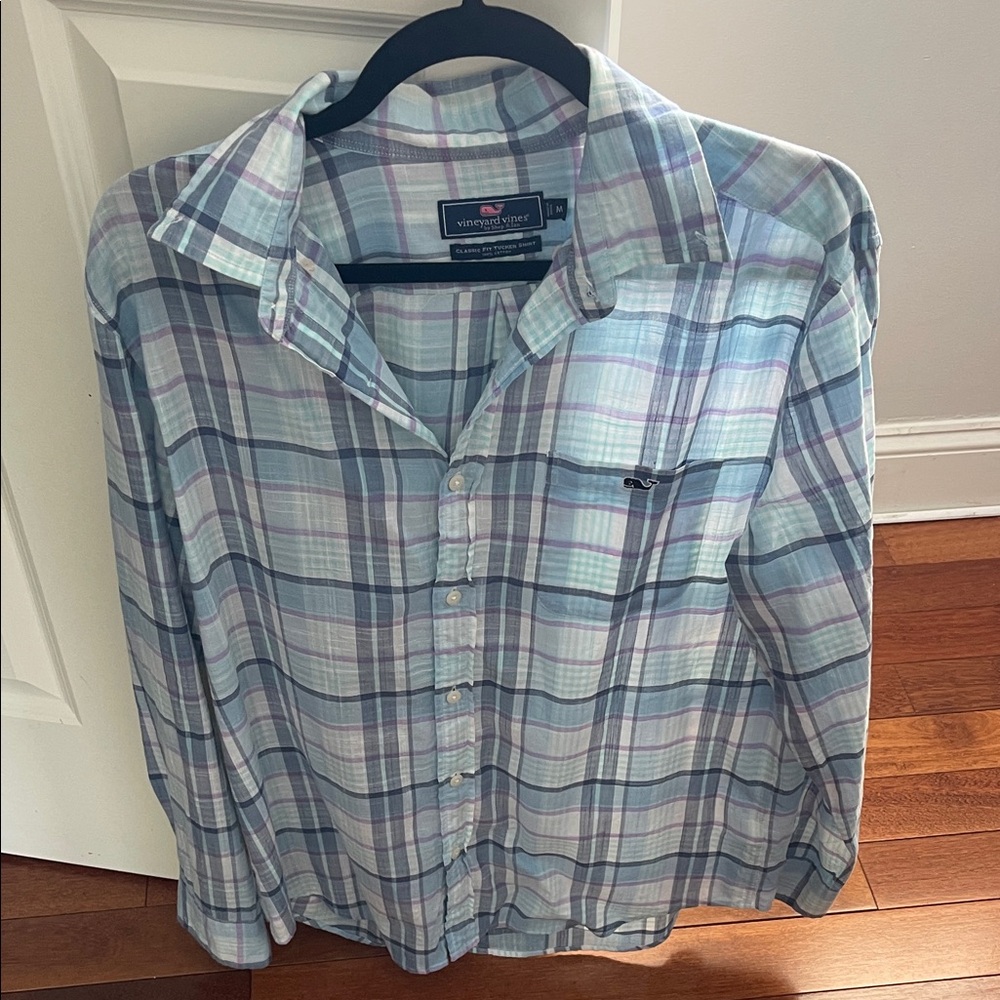 Vineyard Vines Men's Pastel Plaid Button-Down Shirt